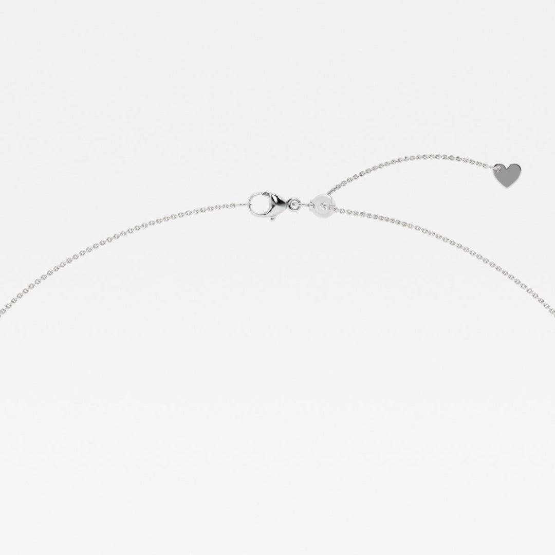 Lab Grown 1.11 CT Round Cut Diamond Art Nouveau Necklace