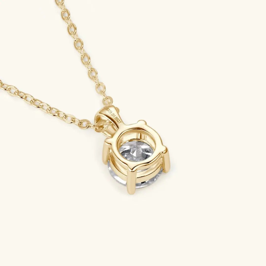 Lab Grown 3.00 CT Round Cut Diamond Minimalist Necklace Jewel Carts