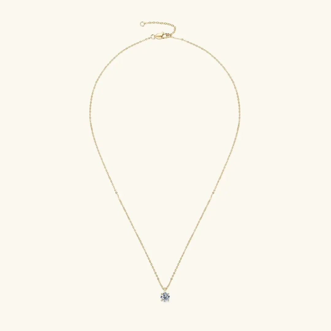 Lab Grown 3.00 CT Round Cut Diamond Minimalist Necklace Jewel Carts