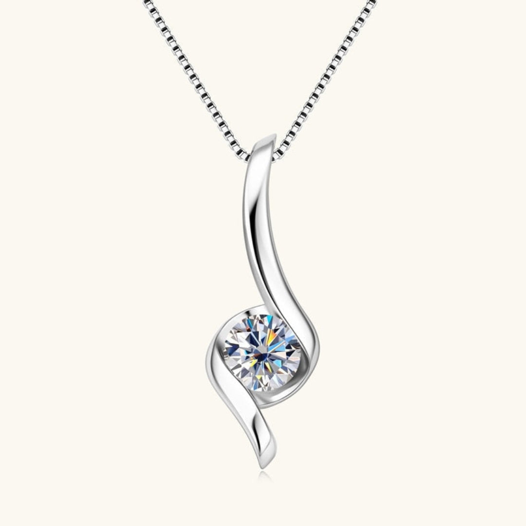 Lab Grown 1.04 CT Round Cut Diamond Victorian Necklace Jewel Carts