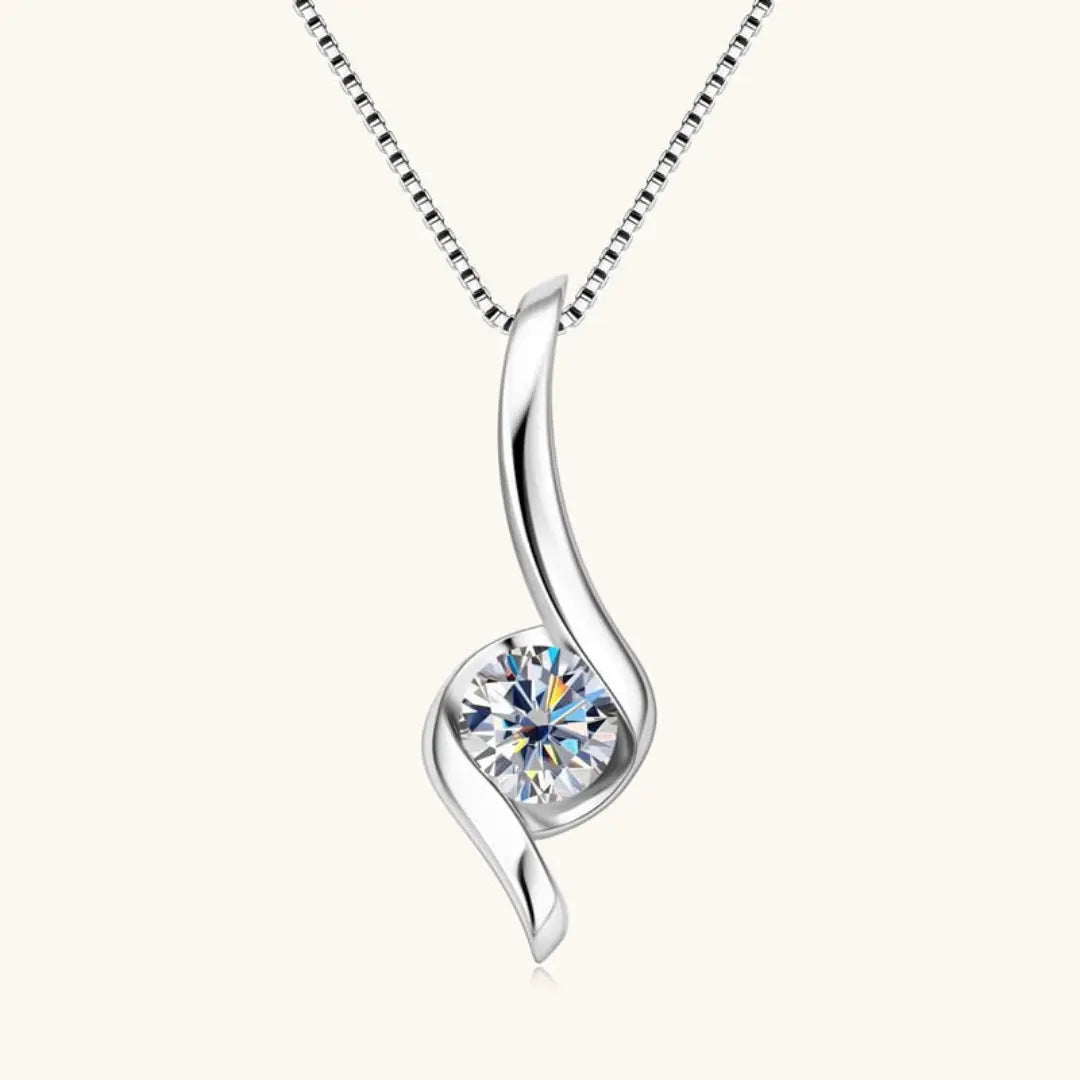Lab Grown 1.04 CT Round Cut Diamond Victorian Necklace Jewel Carts