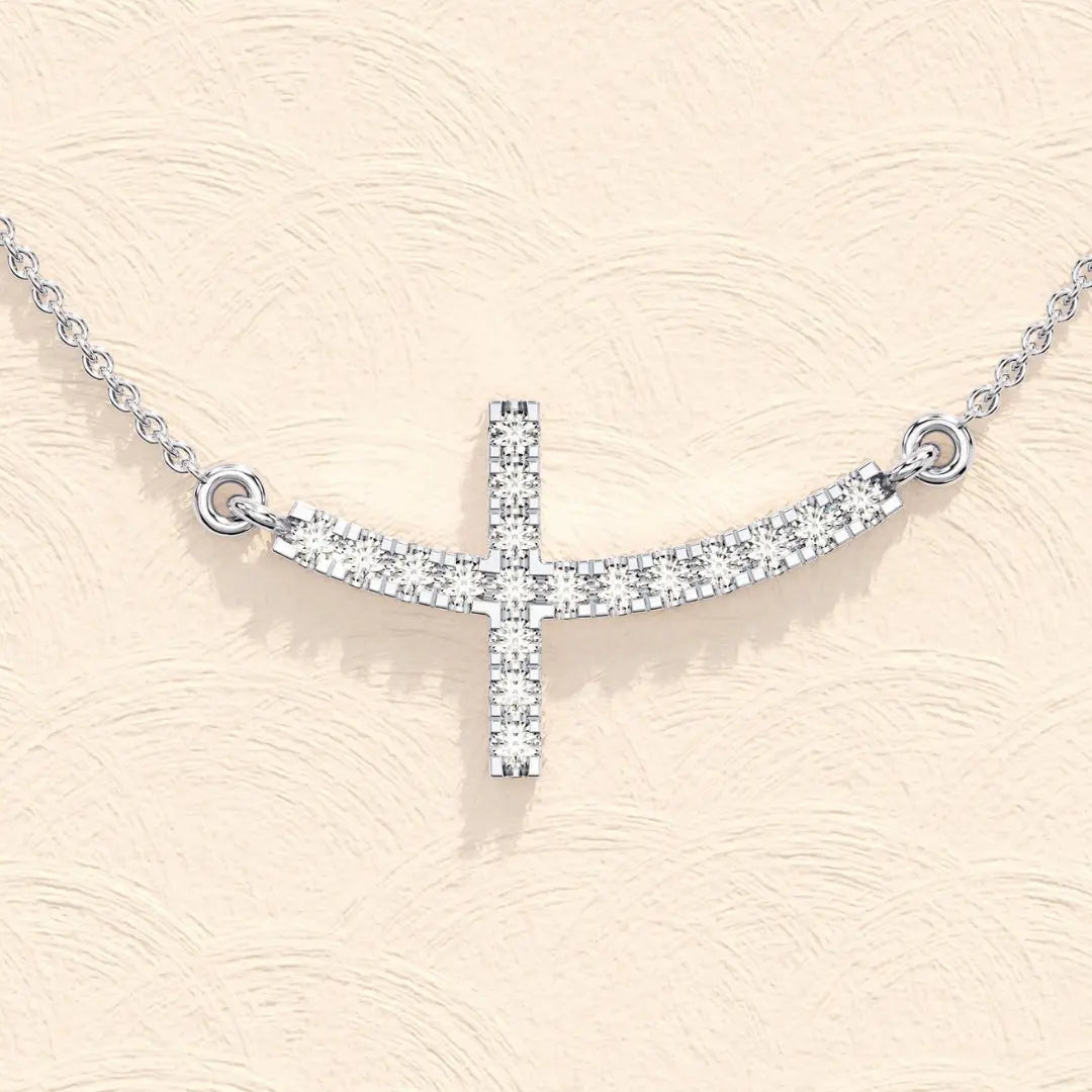 Lab Grown 2.00 CT Round Cut Diamond Victorian Necklace Jewel Carts