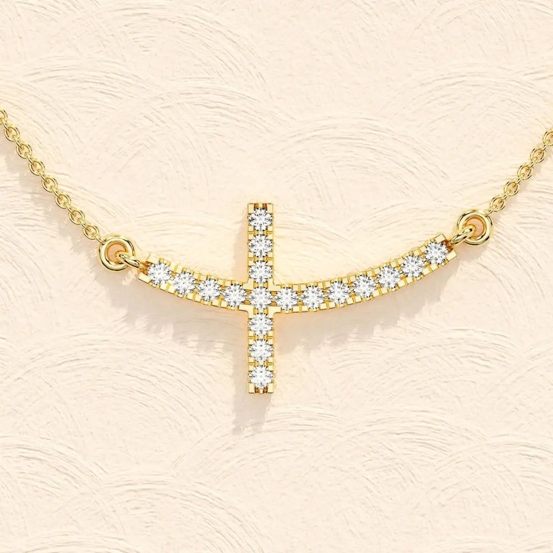 Lab Grown 2.00 CT Round Cut Diamond Victorian Necklace Jewel Carts