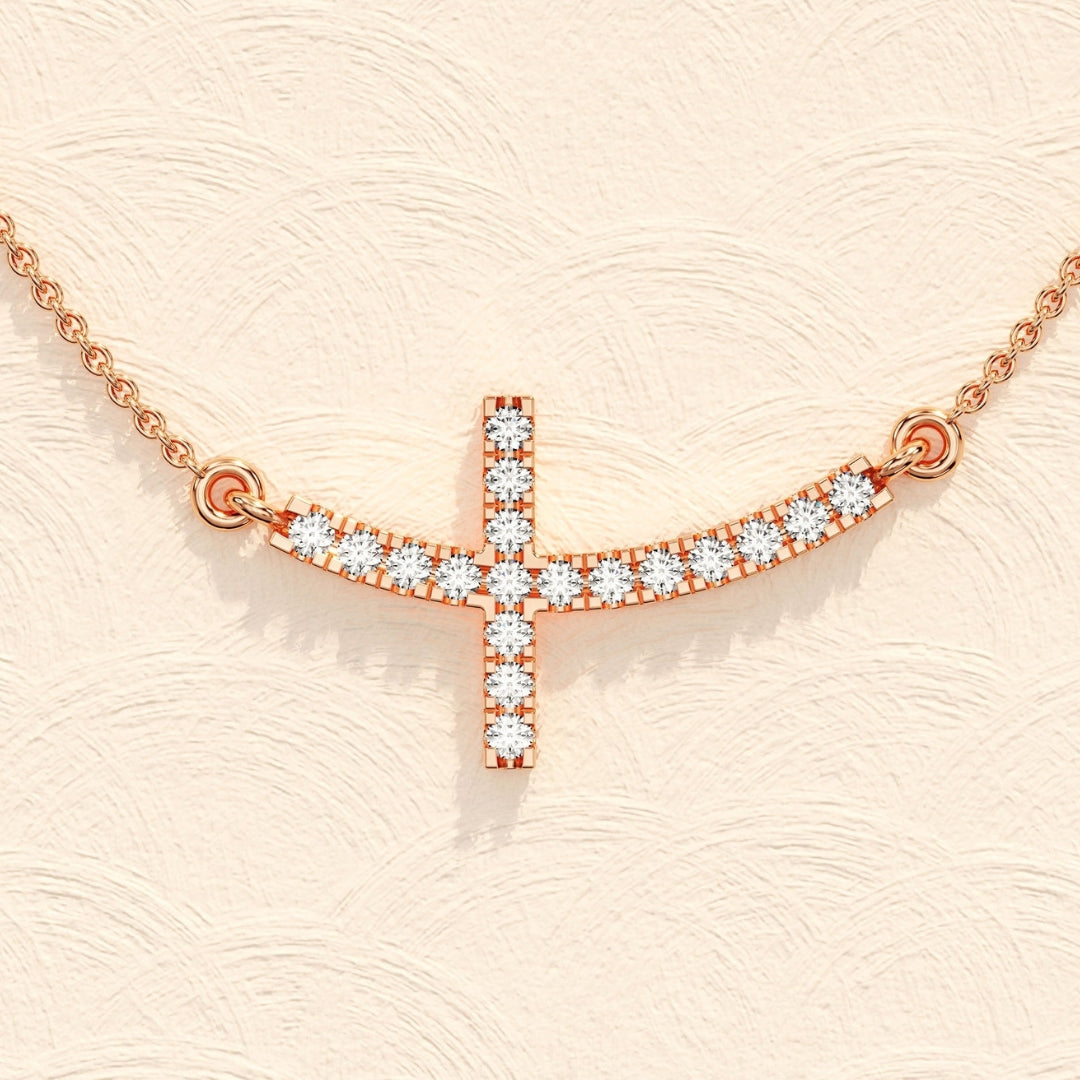 Lab Grown 2.00 CT Round Cut Diamond Victorian Necklace Jewel Carts