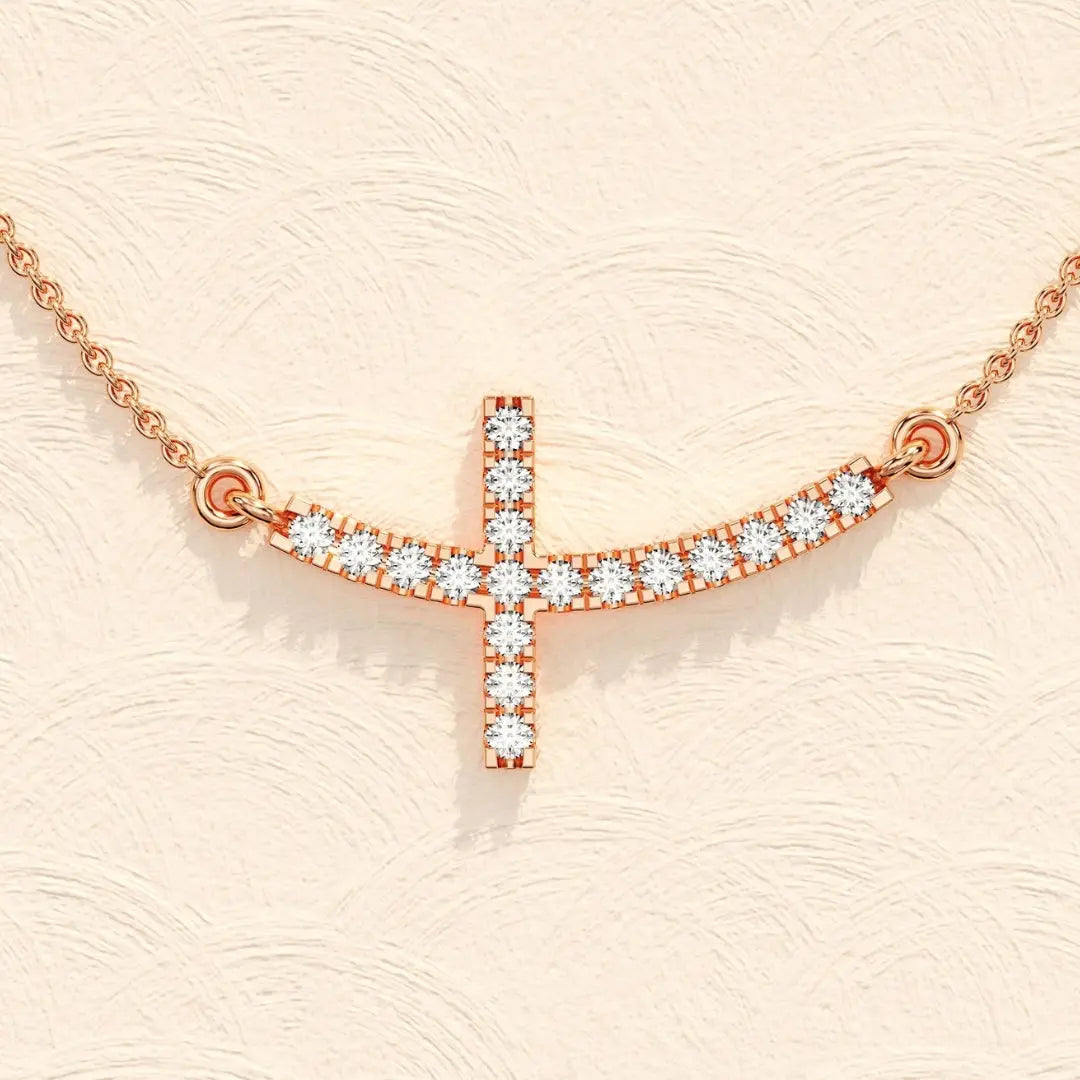 Lab Grown 2.00 CT Round Cut Diamond Victorian Necklace Jewel Carts