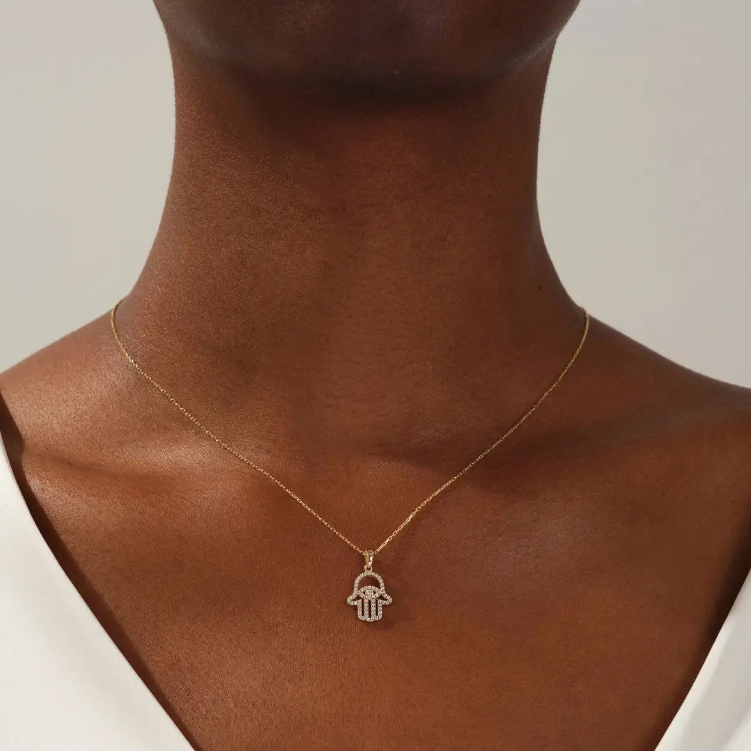 Lab Grown 1.72 CT Round Cut Diamond Boho & Hippie Necklace Jewel Carts