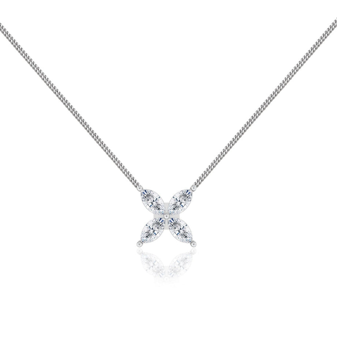 Lab Grown 1.00 CT Marquise Cut Diamond Brutalist Necklace Jewel Carts