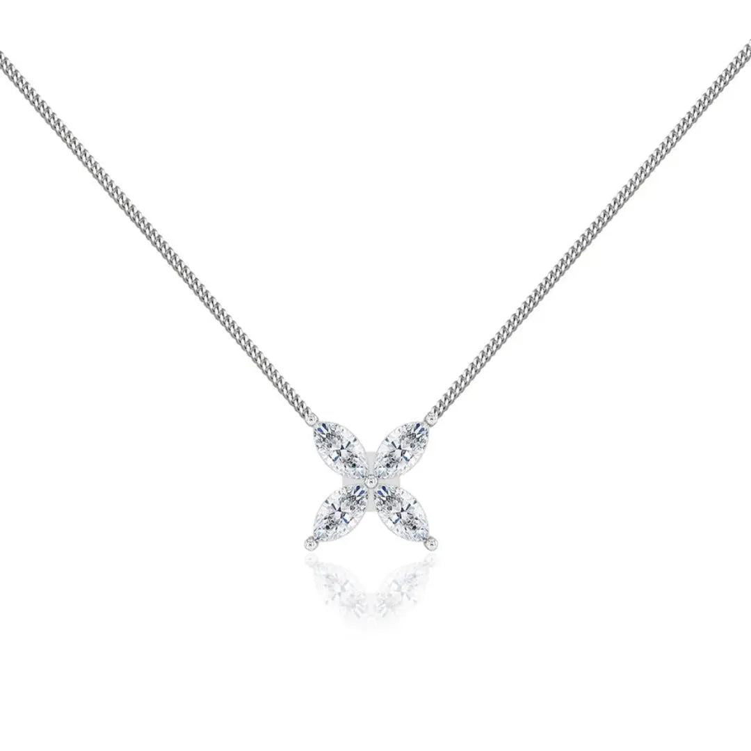 Lab Grown 1.00 CT Marquise Cut Diamond Brutalist Necklace Jewel Carts