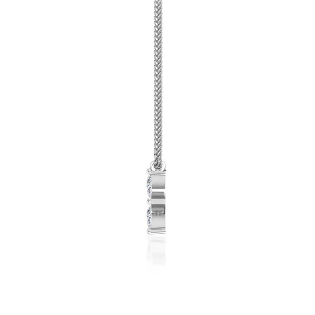Lab Grown 1.00 CT Marquise Cut Diamond Brutalist Necklace Jewel Carts