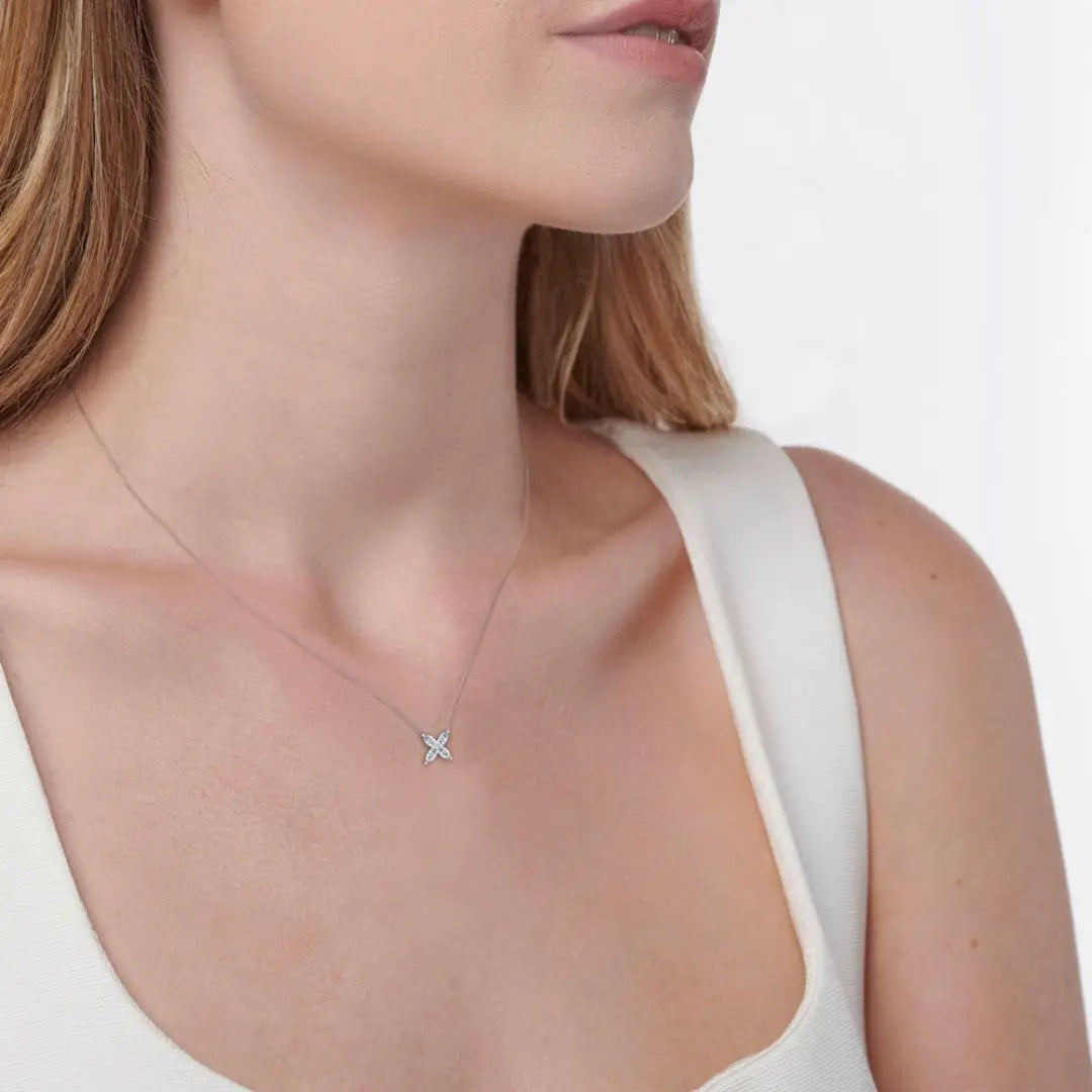Lab Grown 1.00 CT Marquise Cut Diamond Brutalist Necklace Jewel Carts