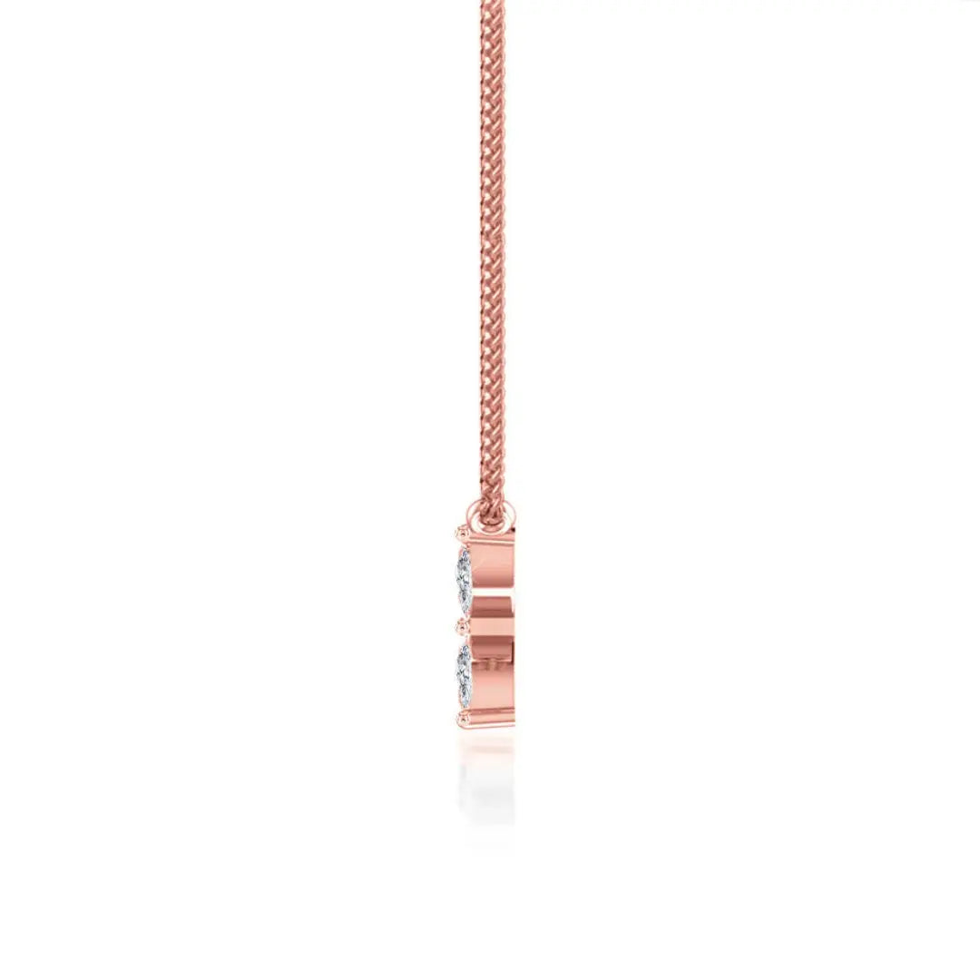 Lab Grown 1.00 CT Marquise Cut Diamond Brutalist Necklace Jewel Carts