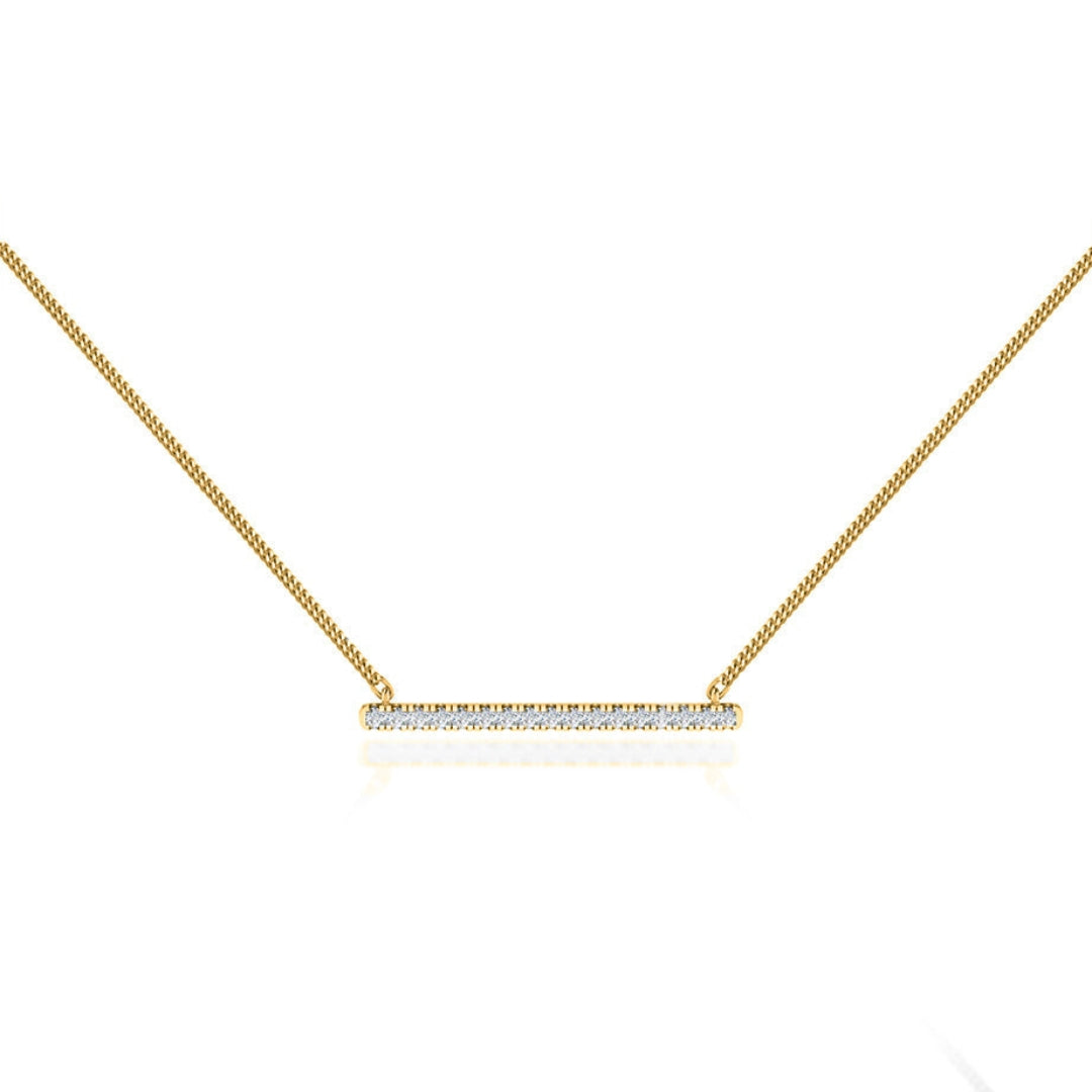 Lab Grown 1.21 CT Round Cut Diamond Mid-Century Necklace