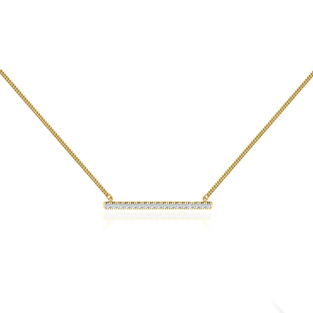 Lab Grown 1.21 CT Round Cut Diamond Mid-Century Necklace Jewel Carts