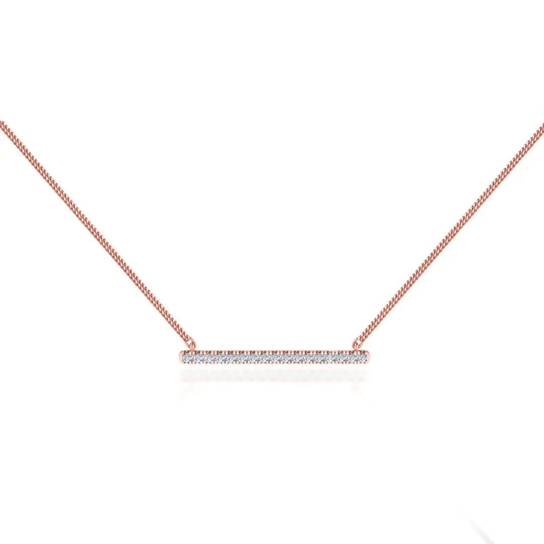 Lab Grown 1.21 CT Round Cut Diamond Mid-Century Necklace Jewel Carts