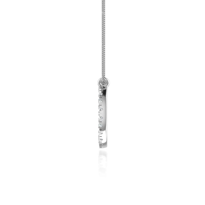 Lab Grown 1.00 CT Round Cut Diamond Gothic Necklace Jewel Carts