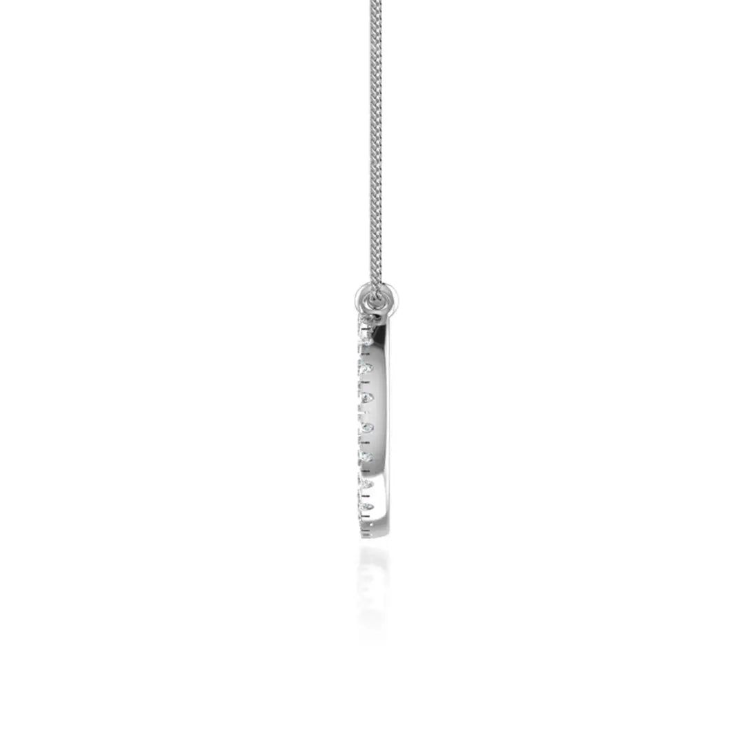Lab Grown 1.00 CT Round Cut Diamond Gothic Necklace Jewel Carts