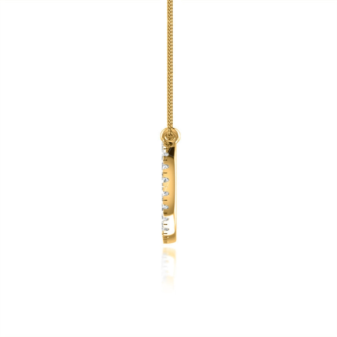 Lab Grown 1.00 CT Round Cut Diamond Gothic Necklace Jewel Carts