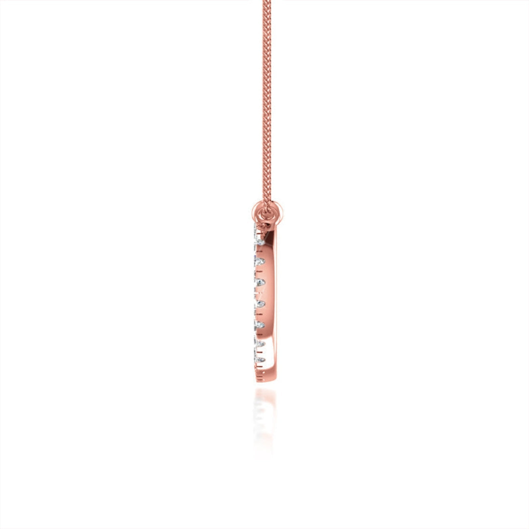 Lab Grown 1.00 CT Round Cut Diamond Gothic Necklace Jewel Carts