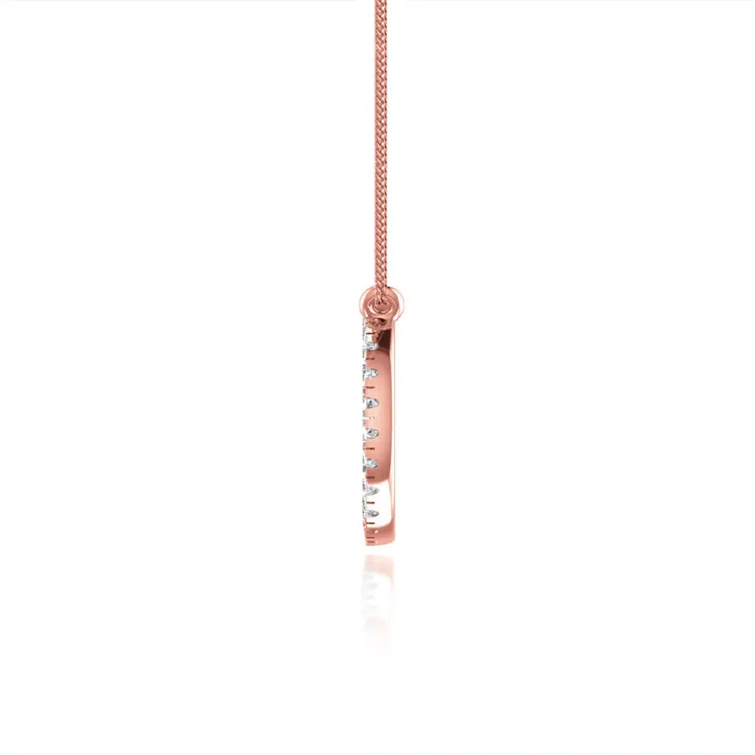 Lab Grown 1.00 CT Round Cut Diamond Gothic Necklace Jewel Carts