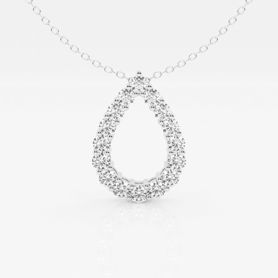 Lab Grown 1.10 CT Round Cut Diamond Edwardian Necklace Jewel Carts