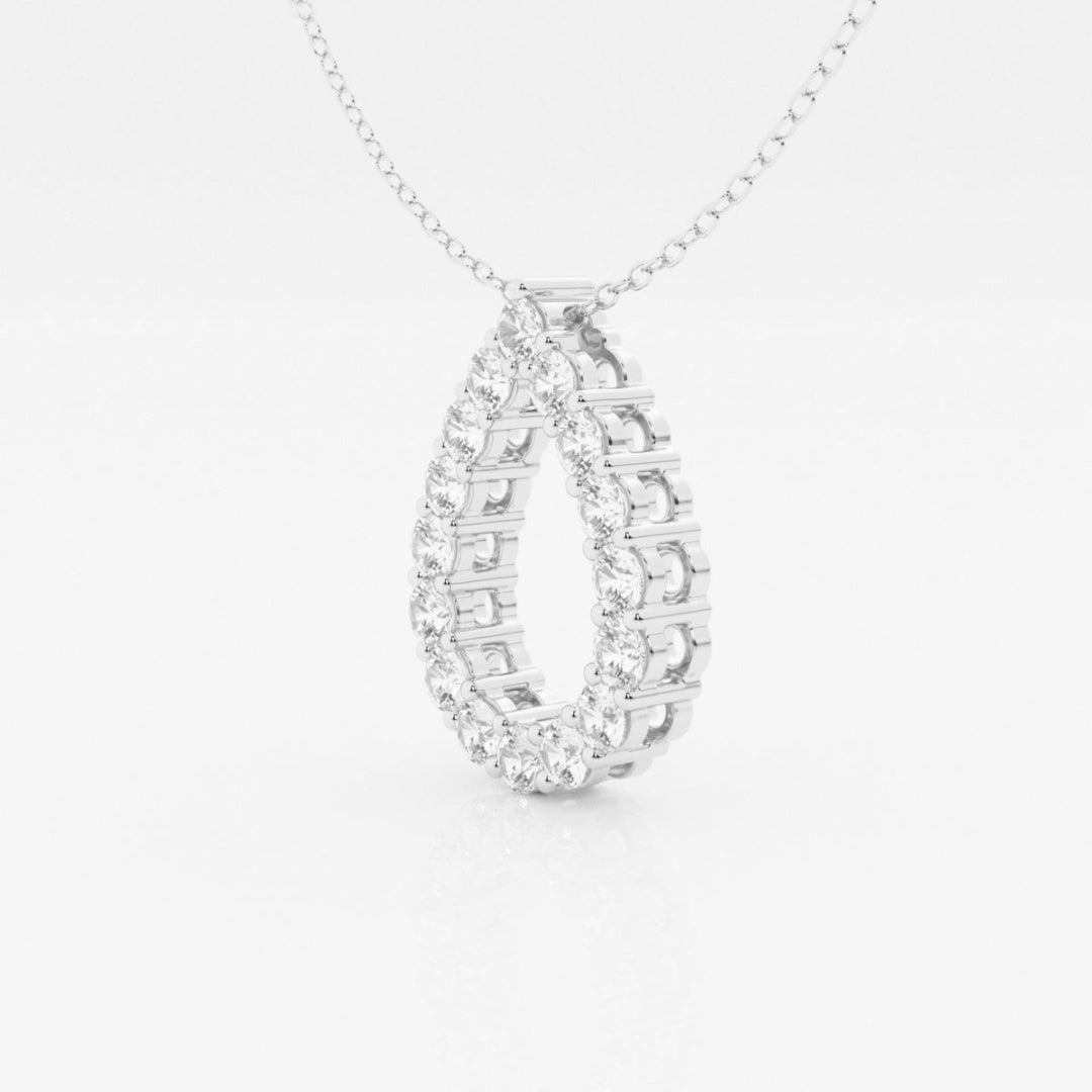 Lab Grown 1.10 CT Round Cut Diamond Edwardian Necklace