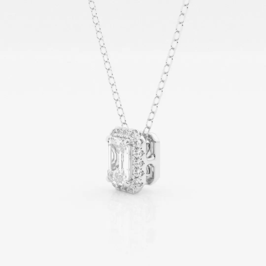 Lab Grown 2.75 CT Emerald Cut Diamond Celtic Necklace Jewel Carts