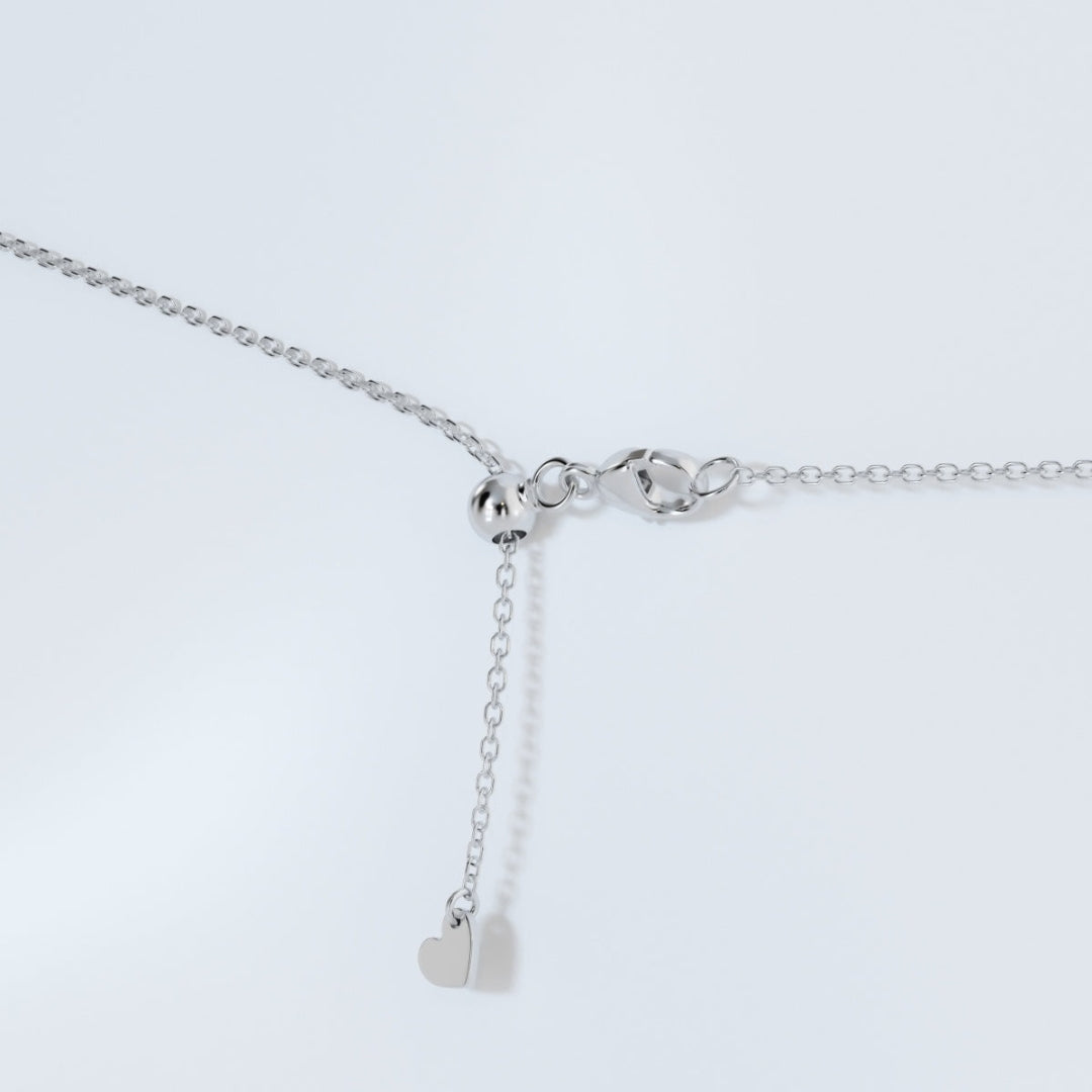 Lab Grown 1.00 CT Round Cut Diamond Victorian Necklace Jewel Carts