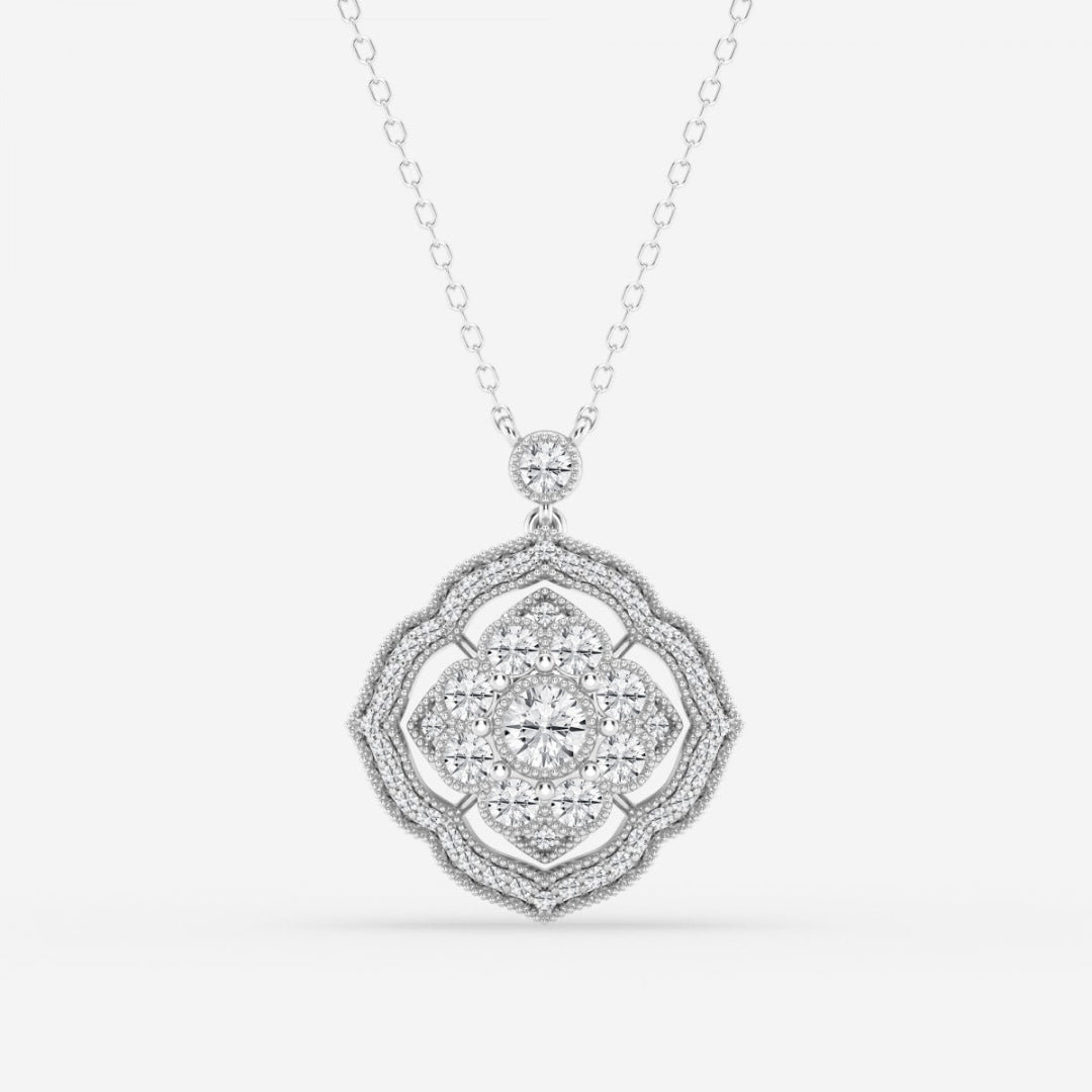 Lab Grown 2.35 CT Round Cut Diamond Celtic Necklace Jewel Carts