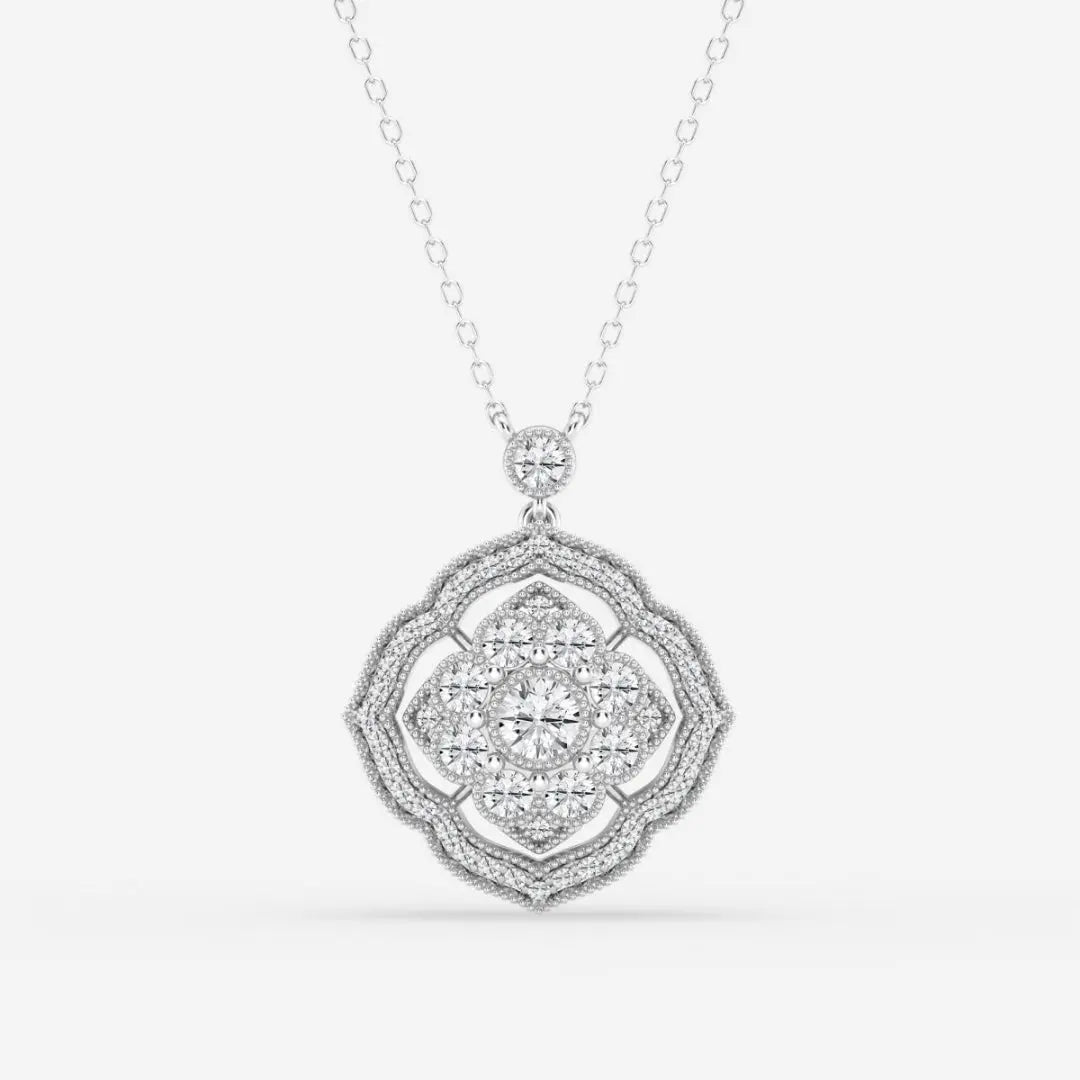 Lab Grown 2.35 CT Round Cut Diamond Celtic Necklace Jewel Carts