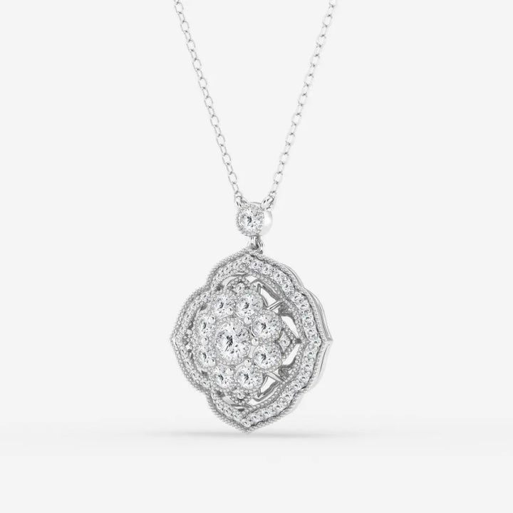 Lab Grown 2.35 CT Round Cut Diamond Celtic Necklace Jewel Carts