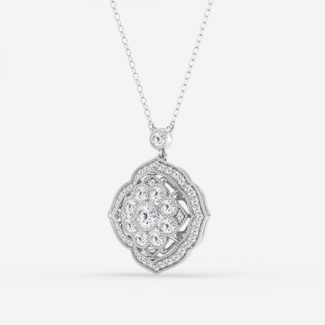 Lab Grown 2.35 CT Round Cut Diamond Celtic Necklace Jewel Carts