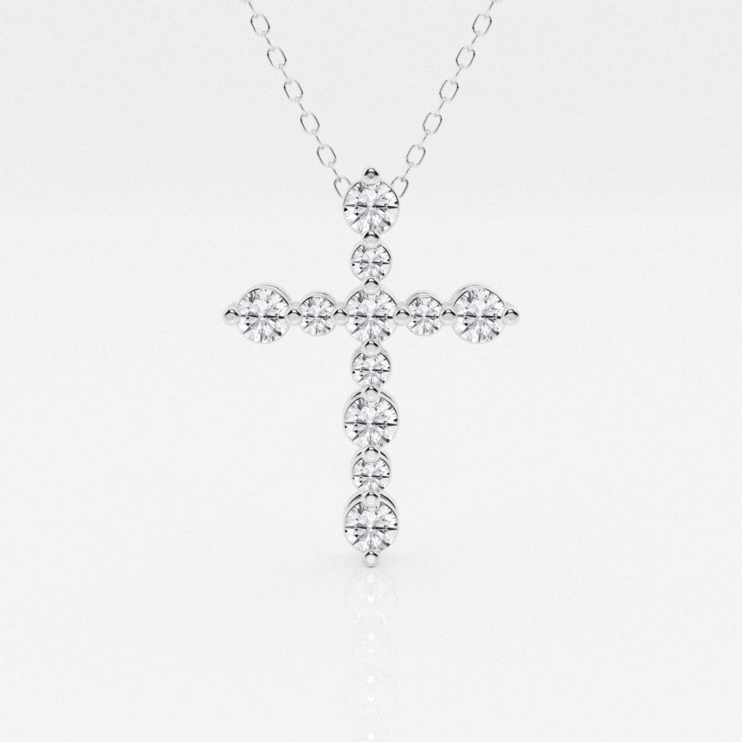 Lab Grown 2.16 CT Round Cut Diamond Art Deco Necklace Jewel Carts