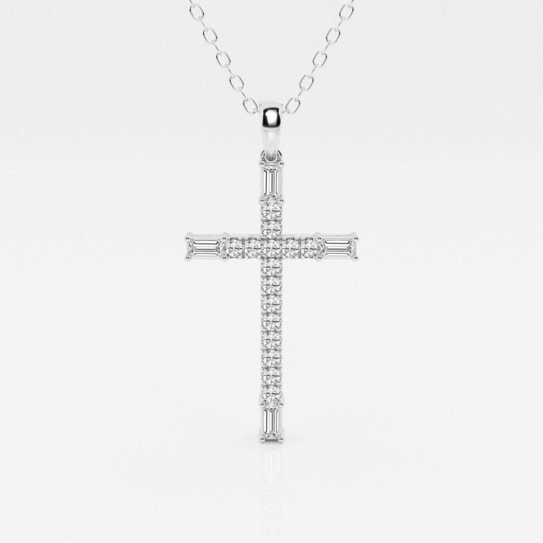 Lab Grown 1.69 CT Round Cut Diamond Art Nouveau Necklace