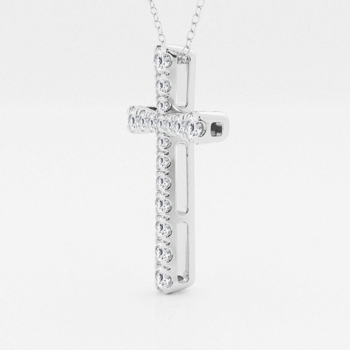 Lab Grown 1.89 CT Round Cut Diamond Mid-Century Necklace