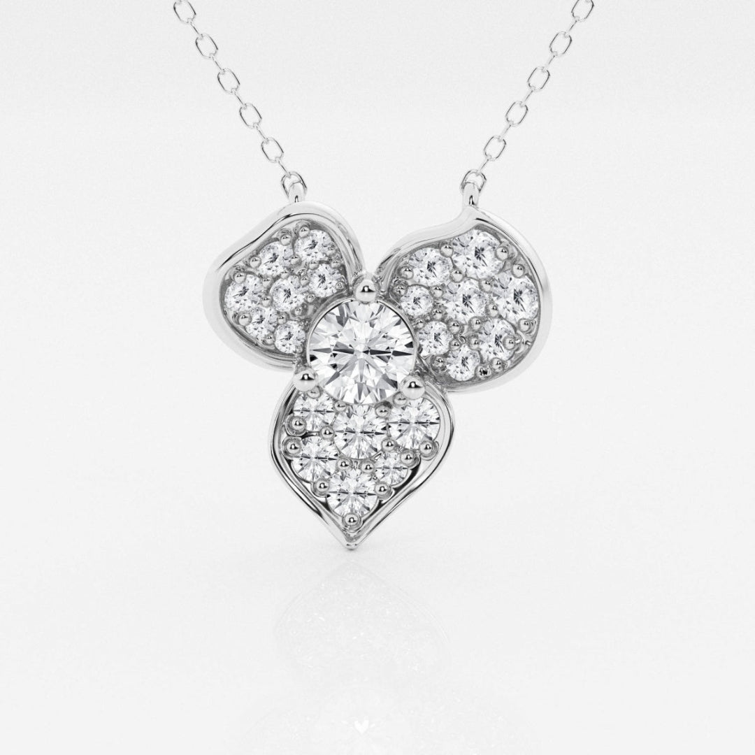 Lab Grown 2.05 CT Round Cut Diamond Minimalist Necklace Jewel Carts