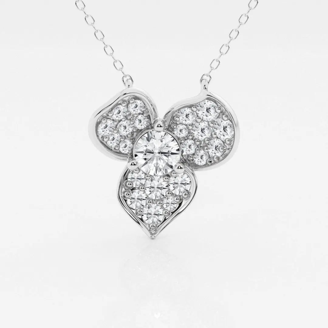 Lab Grown 2.05 CT Round Cut Diamond Minimalist Necklace Jewel Carts