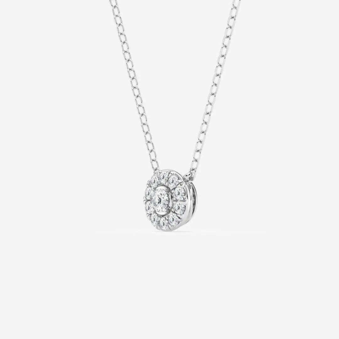 Lab Grown 1.10 CT Round Cut Diamond Boho & Hippie Necklace Jewel Carts