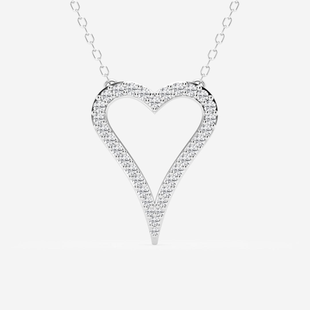 Lab Grown 1.07 CT Round Cut Diamond Edwardian Necklace Jewel Carts