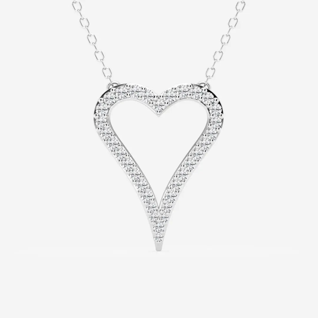 Lab Grown 1.07 CT Round Cut Diamond Edwardian Necklace Jewel Carts