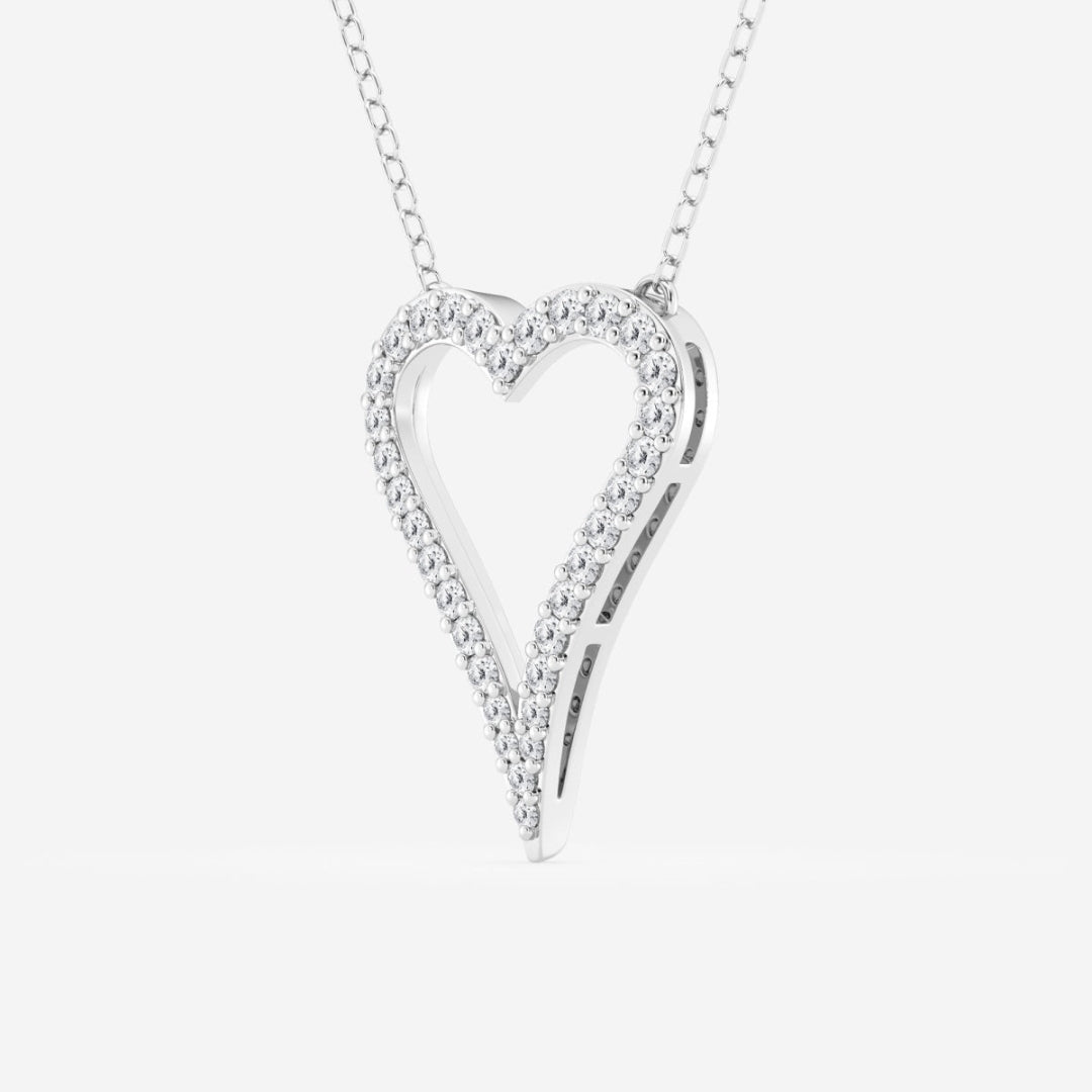 Lab Grown 1.07 CT Round Cut Diamond Edwardian Necklace Jewel Carts