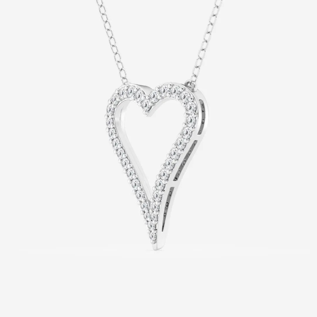 Lab Grown 1.07 CT Round Cut Diamond Edwardian Necklace Jewel Carts