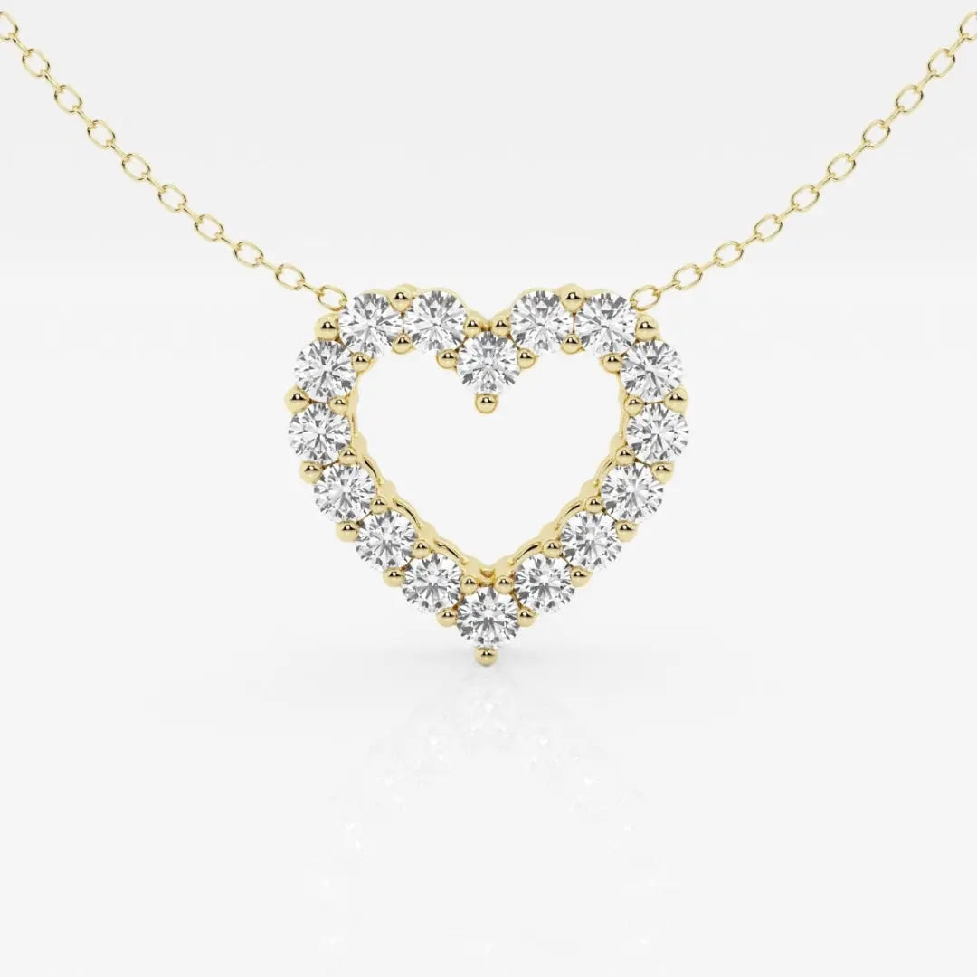 Lab Grown 1.25 CT Round Cut Diamond Celtic Necklace Jewel Carts