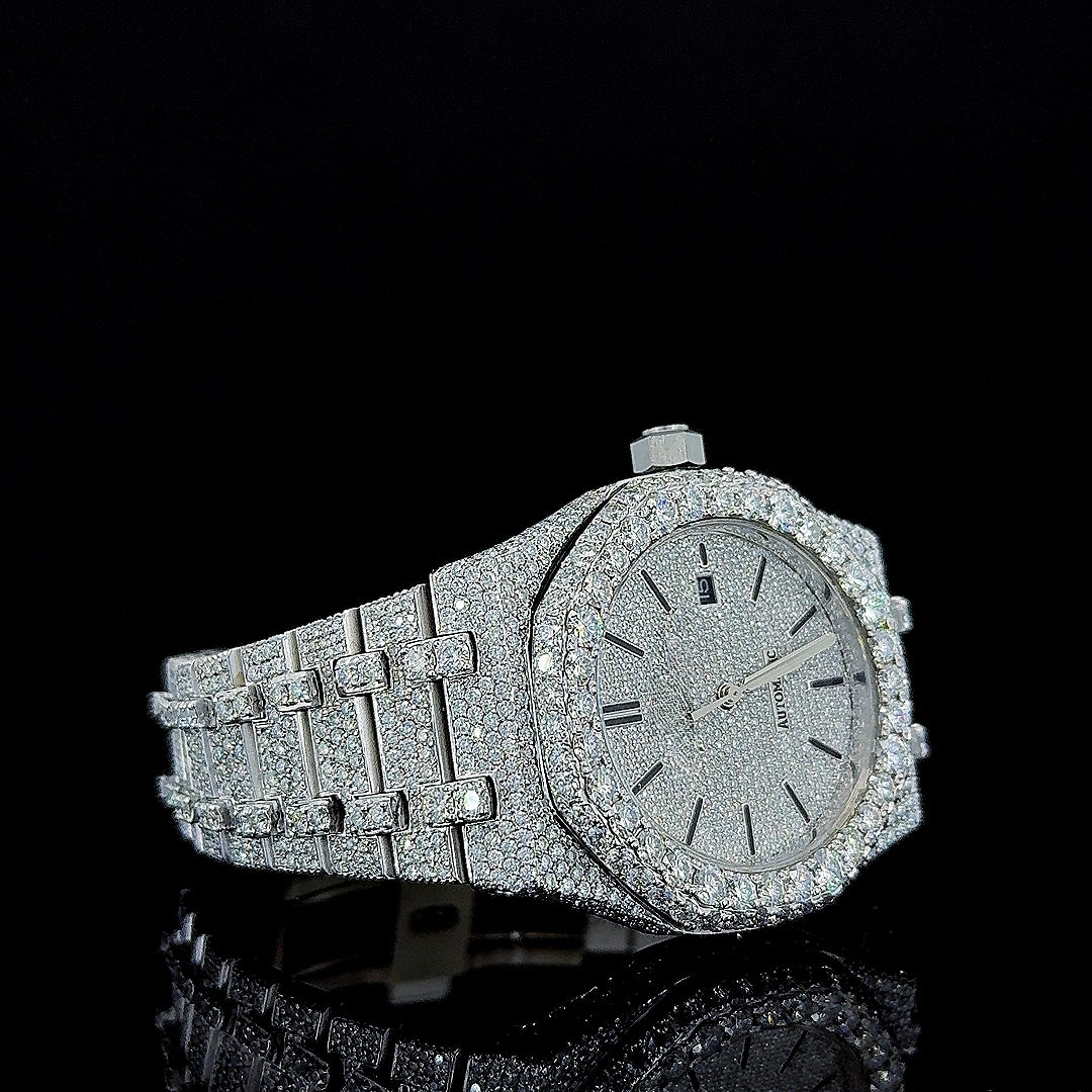 Men's AP Moissanite Watch Right Profile View