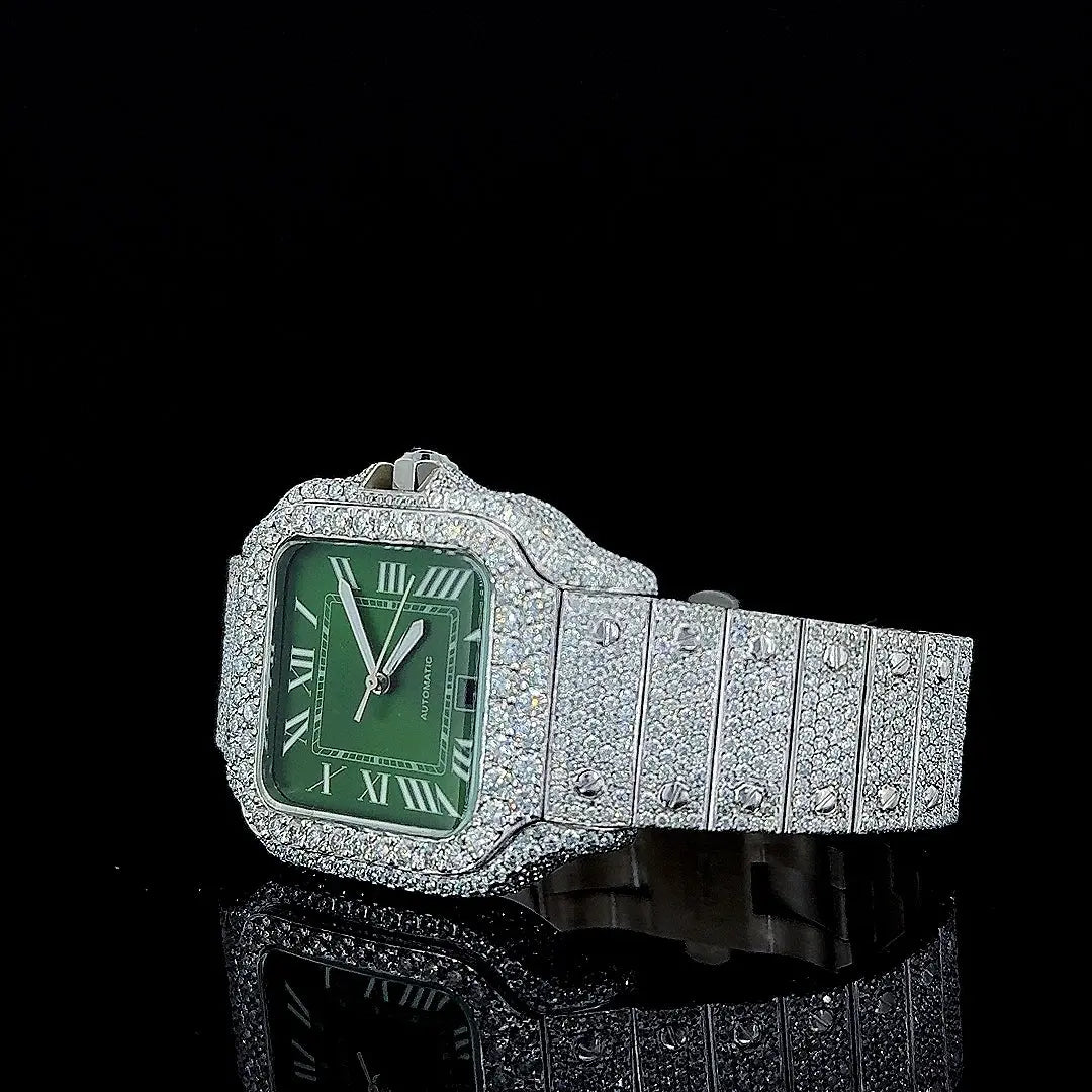 Men's Cartier Moissanite Watch Left Profile View