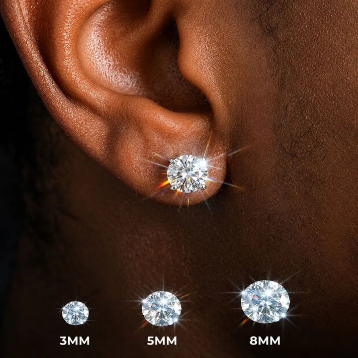 VVS Stud Earrings (ALL SIZES) 14K Gold Jewel Carts