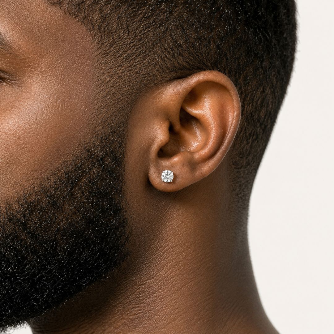 VVS Stud Earrings (ALL SIZES) 14K Gold