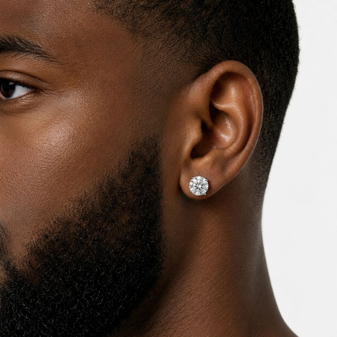 VVS Stud Earrings (ALL SIZES) 14K Gold