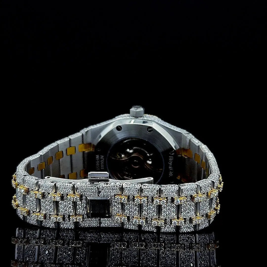 Moissanite AP Watch Arabic Caseback View