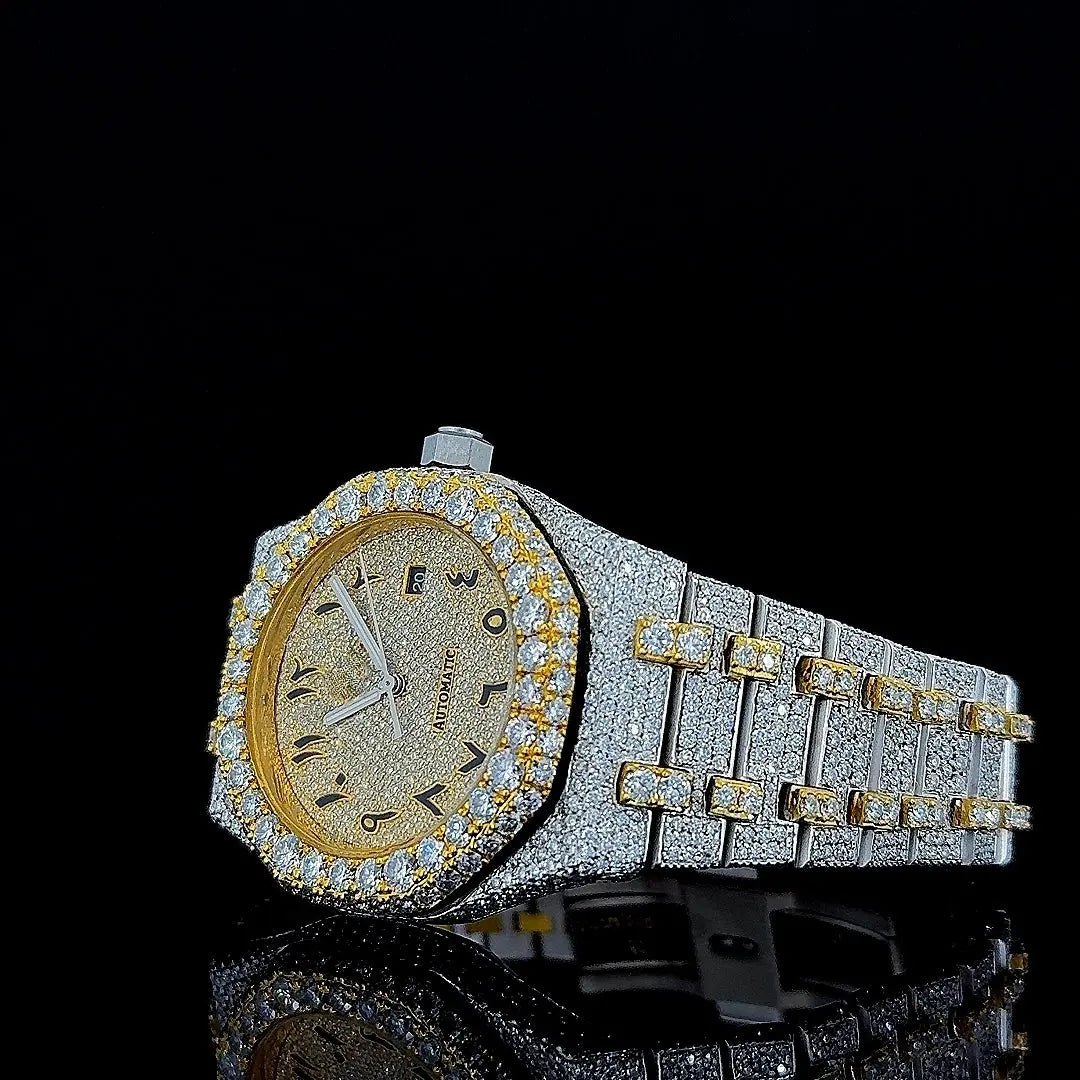 Moissanite AP Watch Arabic Right Profile View