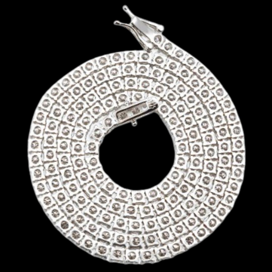 Moissanite Tennis Chain 14K Gold Back View